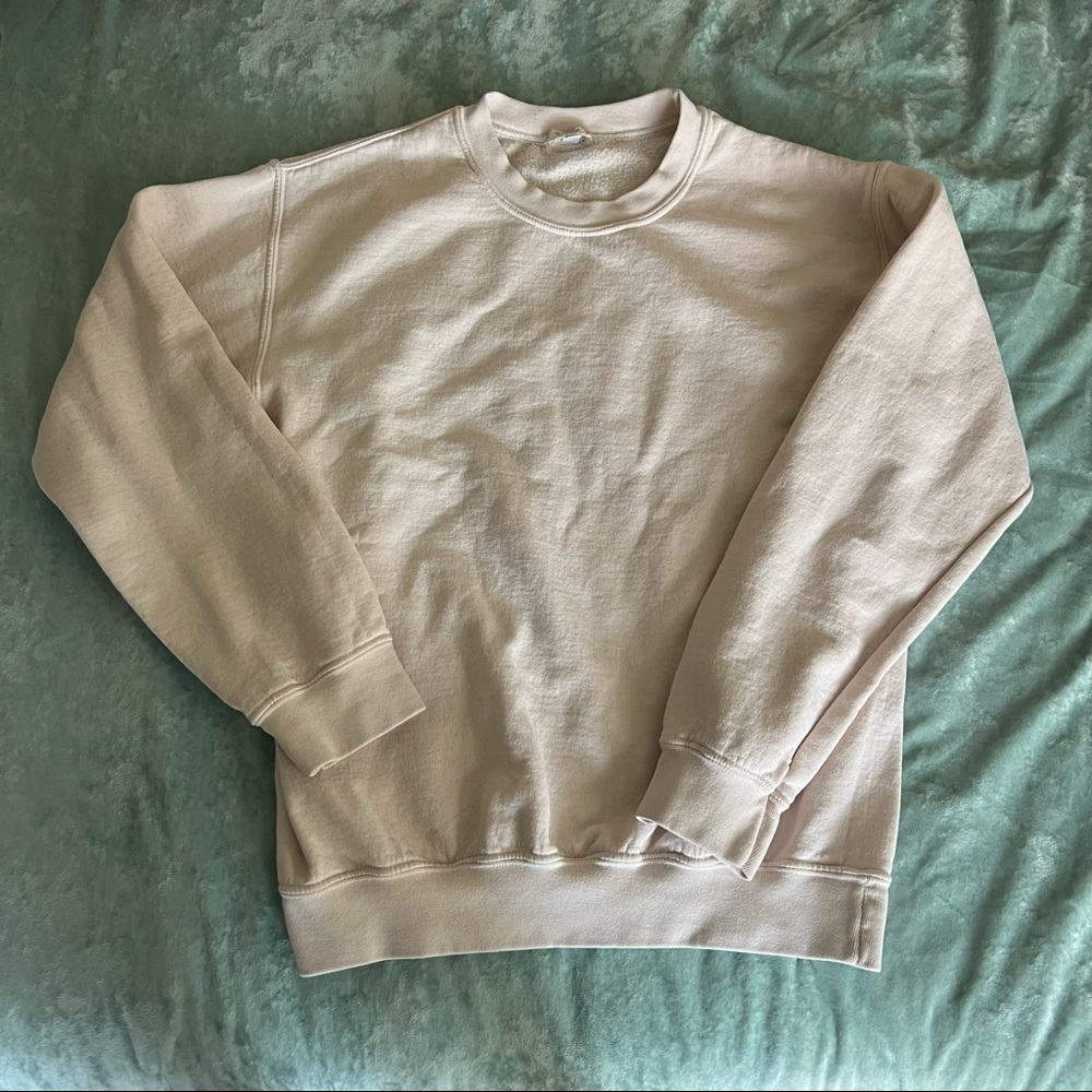 Baby pink/beige brandy Melville sweatshirt